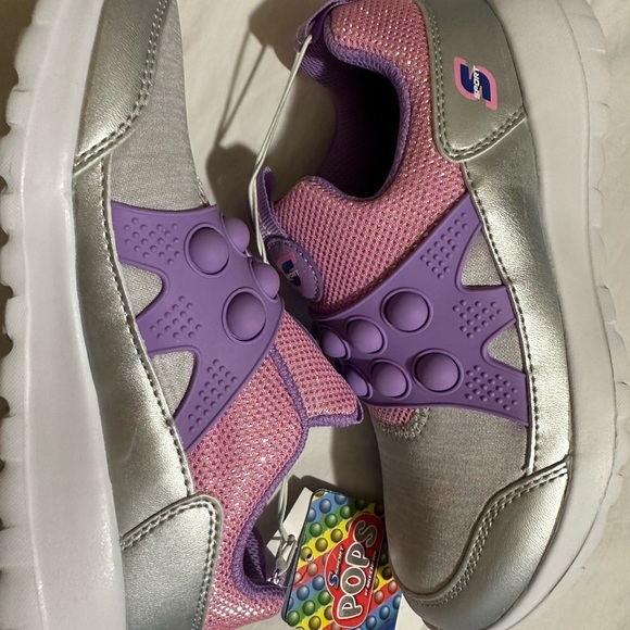 Skechers Kids' Purple and Silver Sneakers - Picture 2 of 3